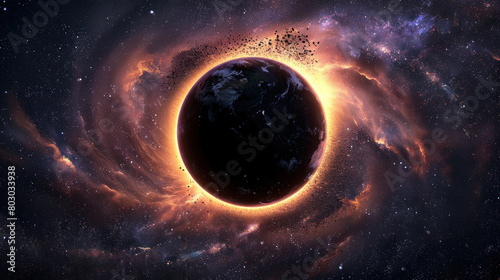 Black hole in deep space photo