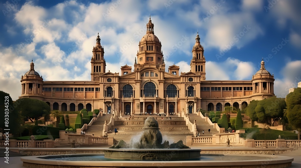 Barcelona Landmark: National Museum at Placa de Espanya