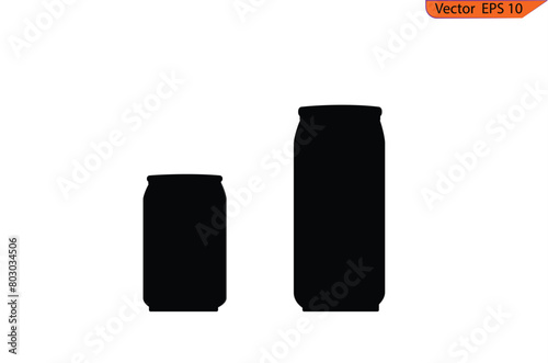 Soda can icon, transparent background. Dented soda cans icons set. Beverage, beer and brewing sign and symbol. soda and juice silhouette. Vector illustration
