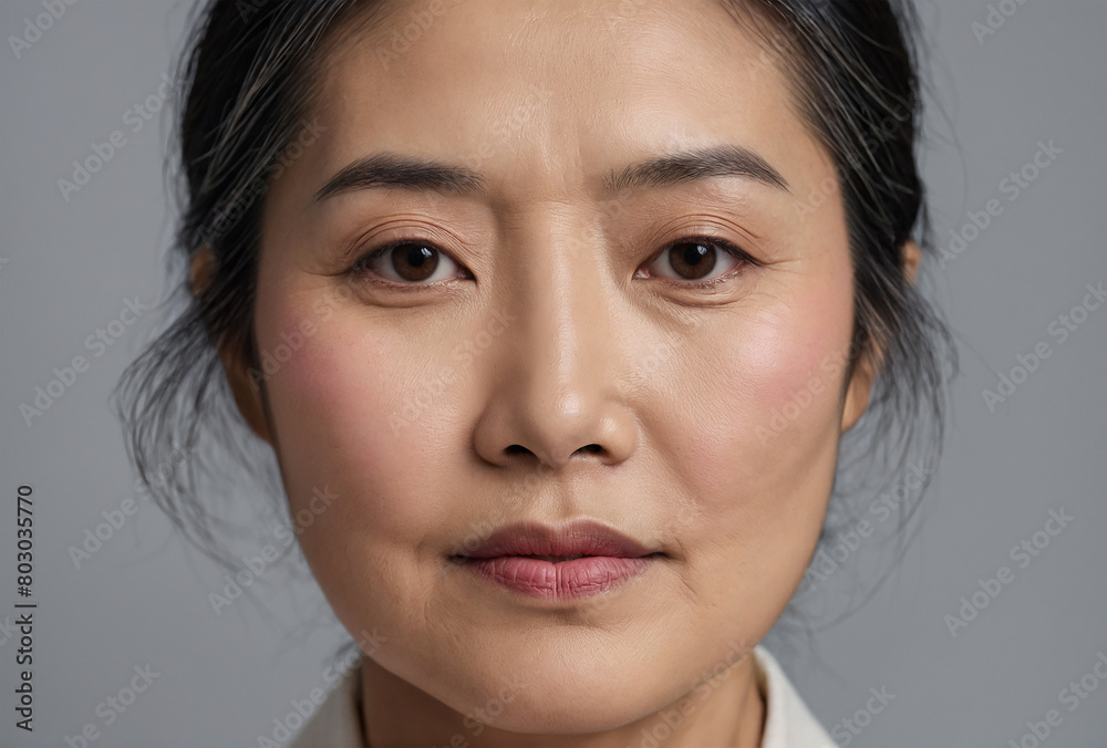 Fototapeta premium close up portrait of Asian woman, beauty soft