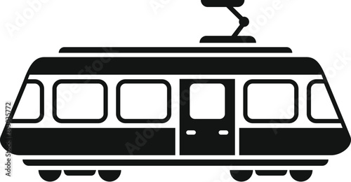 City train tram icon simple vector. Electric movement. Rail transport