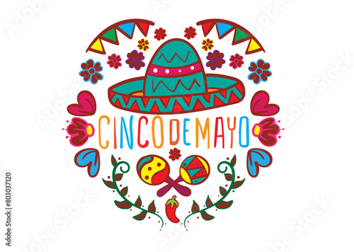 Cinco de mayo holiday flyer or banner for Mexican fiesta celebration, vector background. Mexico 5 May holiday festival or party event poster