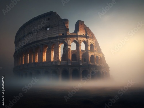atmospheric fog around Colosseum
