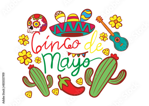 Cinco de mayo holiday flyer or banner for Mexican fiesta celebration, vector background. Mexico 5 May holiday festival or party event poster