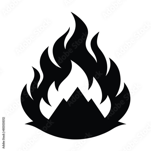 Solid color heat wildfire vector design