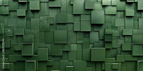 Dark green color block brick wall texture pattern for St Patrick's Day card background also have copy space for text