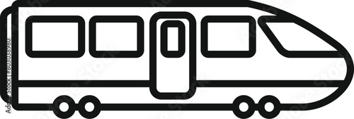 Classic speed train icon outline vector. Modern locomotive. Station public