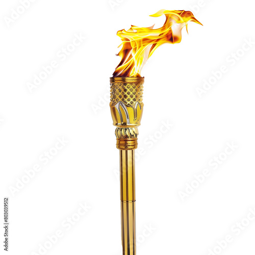 Flame of the Olympic torch on a transparent background