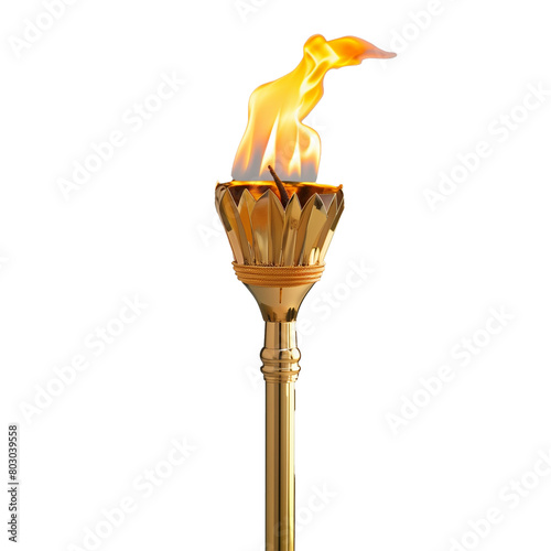 Flame of the Olympic torch on a transparent background