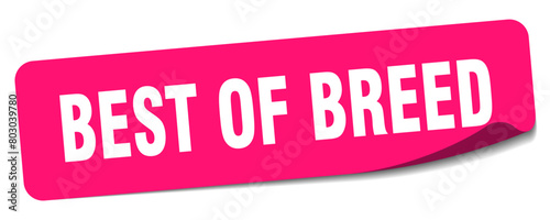 best of breed sticker. best of breed label
