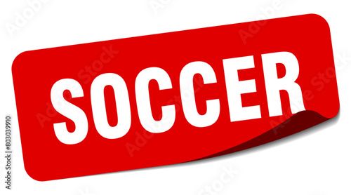 soccer sticker. soccer label