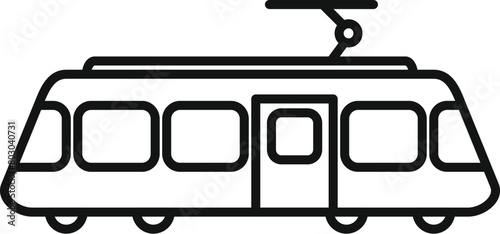City train tram icon outline vector. Electric movement. Rail transport