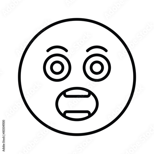 Oh My God expression emoji vector design, editable vector