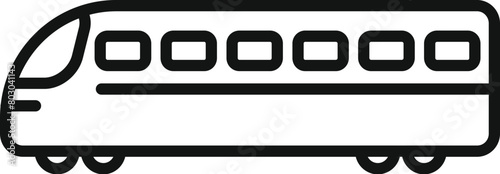 Commuter electric train icon outline vector. High speed transport. Rapid transit