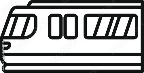 Ecology fast train icon outline vector. Public high speed. Motion express