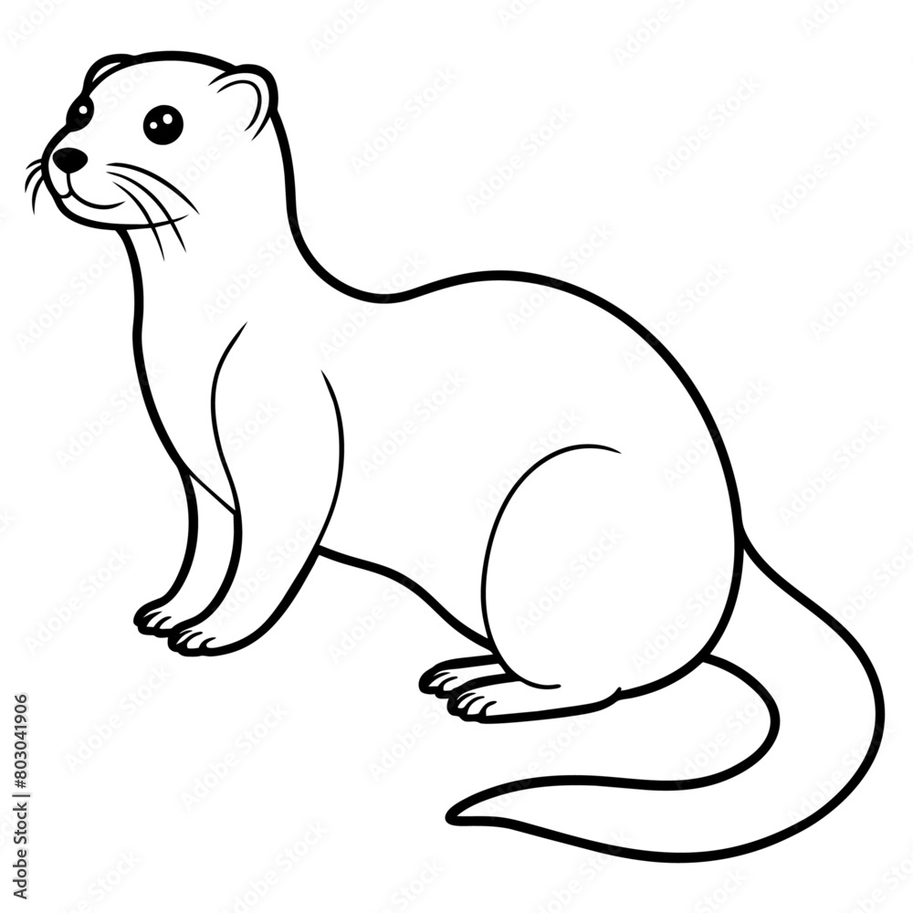 realistic Otter vector illustration, solid white background (9) realistic Otter vector illustration, solid white background (9)