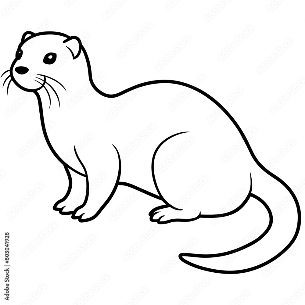 realistic Otter vector illustration, solid white background (16) realistic Otter vector illustration, solid white background (16)