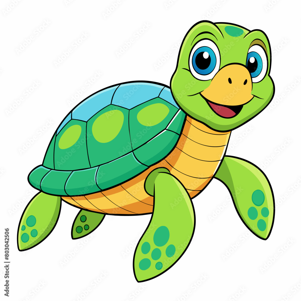 Fototapeta premium Sea Turtle Vector art illustration (26)