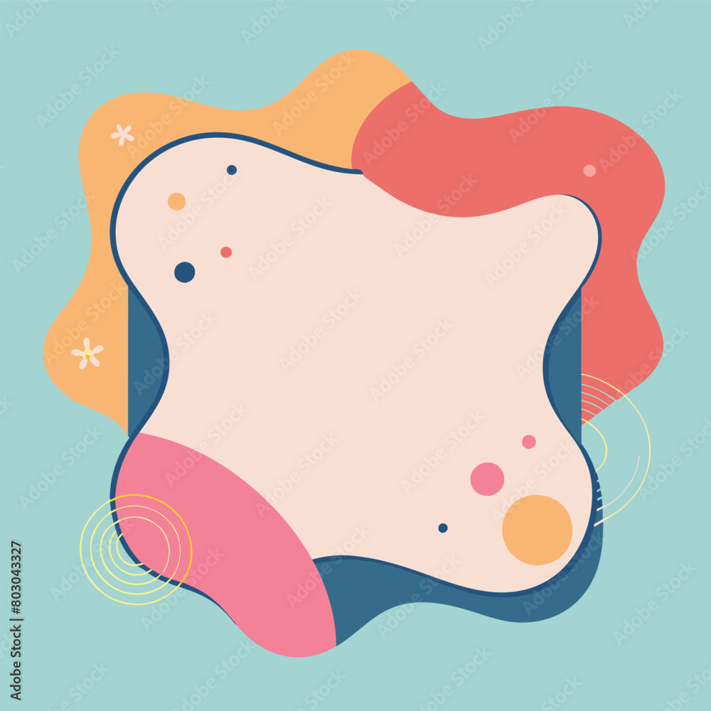 Asymmetrical Abstract Shapes Illustration Background