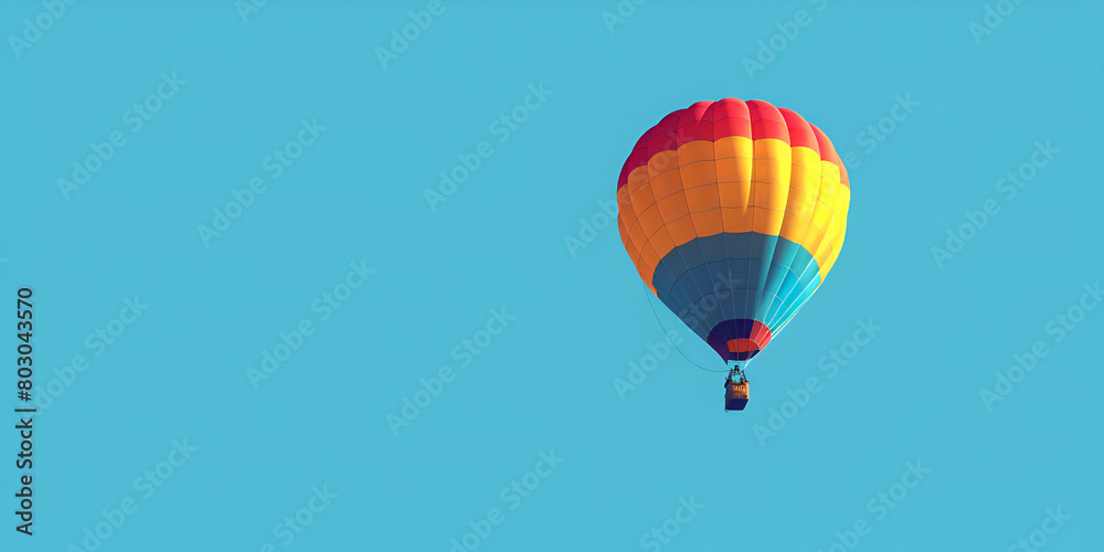Obraz premium Soaring High: Freedom in the Skies, Vivid Voyage: A Hot Air Balloon Adventure