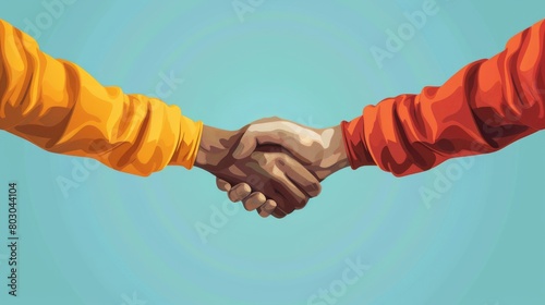 Diverse Business People Showing Unity and Togetherness in Teamwork Meeting - Corporate Collaboration and Partnership Vector Illustration Concept for Success and Professional Development © Spear