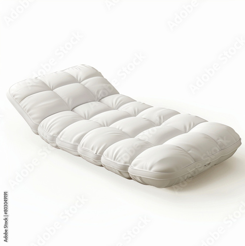 beach mattress, soft neutral color, white background photo