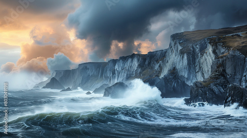 storm over the cliffs