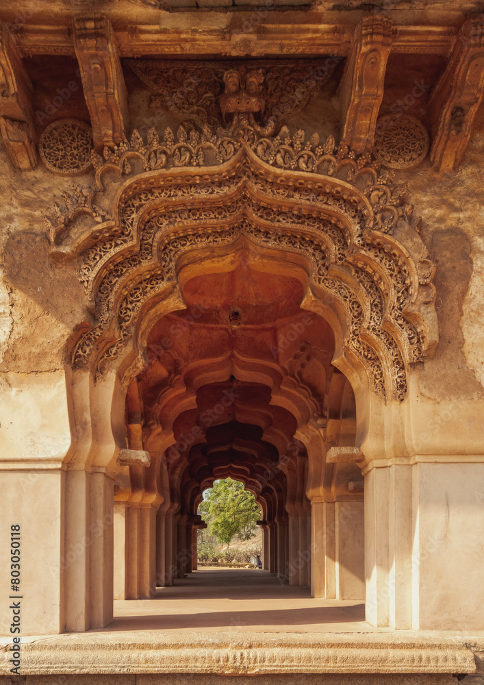 Lotus Mahal, otherwise known as Kamal Mahal or Chitragani Mahal, is the main highlight of Hampi, India.