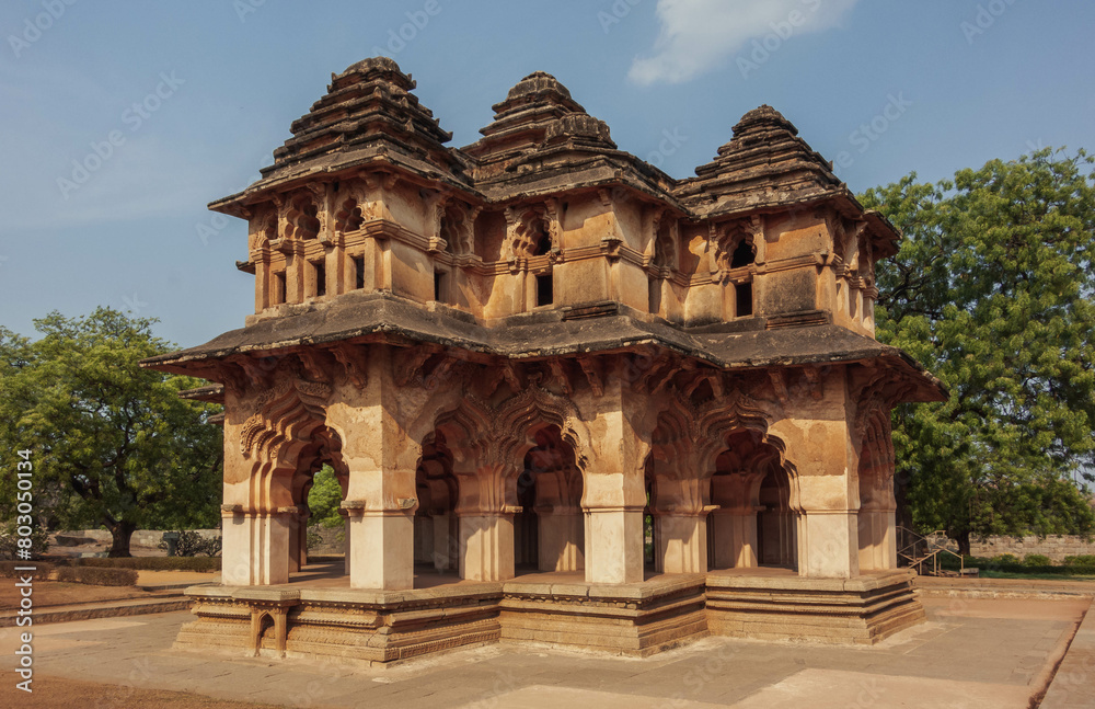 Lotus Mahal, otherwise known as Kamal Mahal or Chitragani Mahal, is the main highlight of Hampi, India.