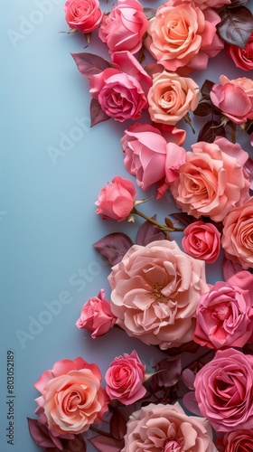 Pink roses bouquet on table  isolated Beauty of nature in bloom  symbolizing love and romance Perfect gift for wedding or anniversary