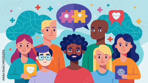 A social media campaign led by a neurodivergent advocacy group goes viral spreading awareness and empowering others to embrace their neurodiversity.. Vector illustration