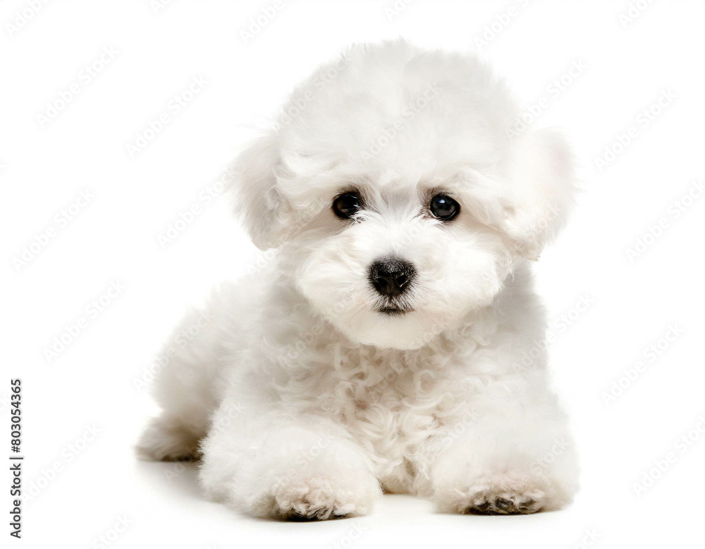 Bichon Frise welpe isoliert auf weißen Hintergrund, Freisteller Bichon Frise welpe isoliert auf weißen Hintergrund, Freisteller