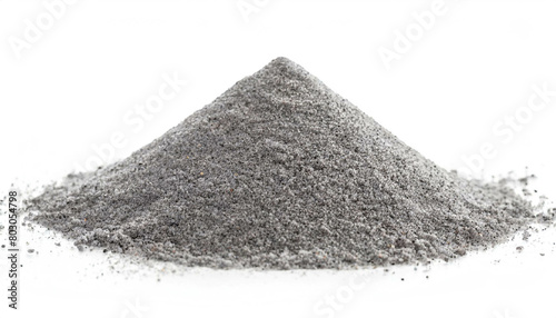 grauer Deko Sand isoliert auf weißen Hintergrund, Freisteller