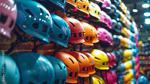 Variety of Helmets for Sports and Safety