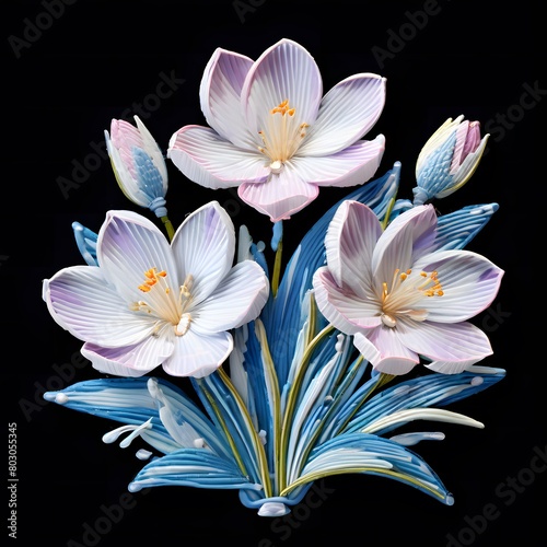 flowers with a vintage texture-Generative AI
