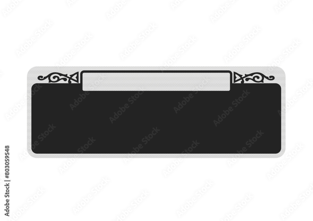 New Orleans French Quarter blank street sign with reflective effect in vector New Orleans French Quarter blank street sign with reflective effect in vector