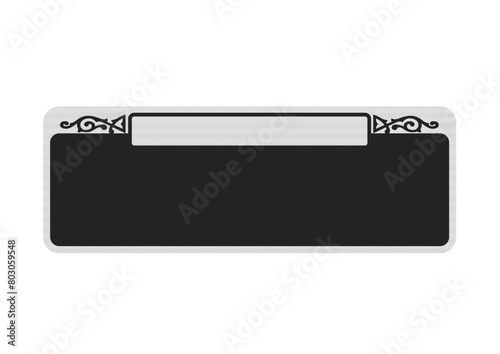 New Orleans French Quarter blank street sign with reflective effect in vector