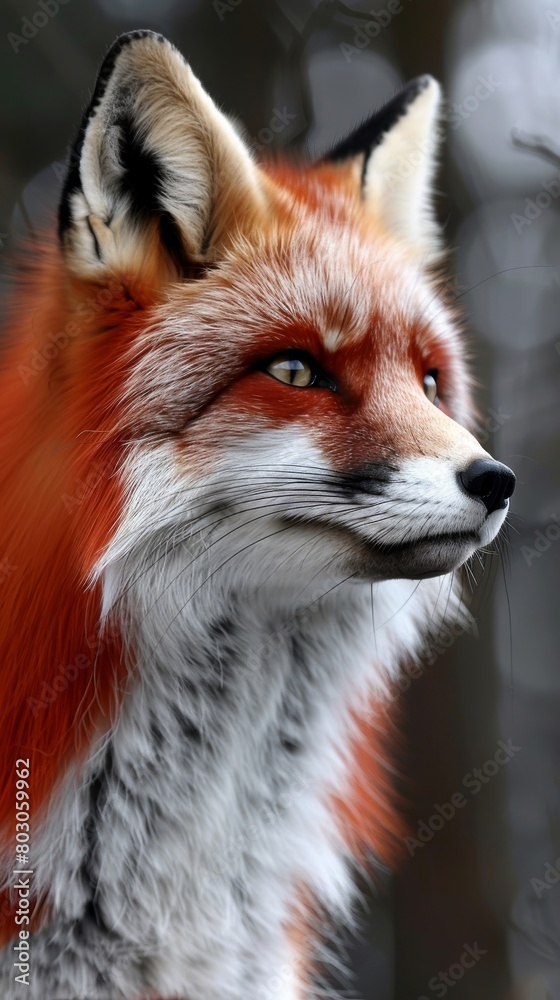 Obraz premium close-up of a red fox in natural habitat