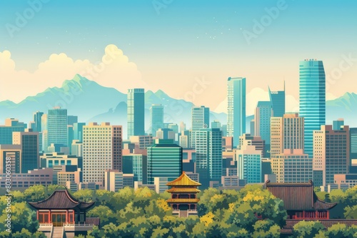 Illustration of Beijing City