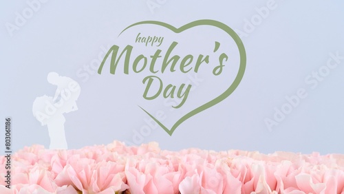 Banner for Happy Mother's Day with a heart 