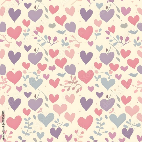 heart decorative seamless pattern vector