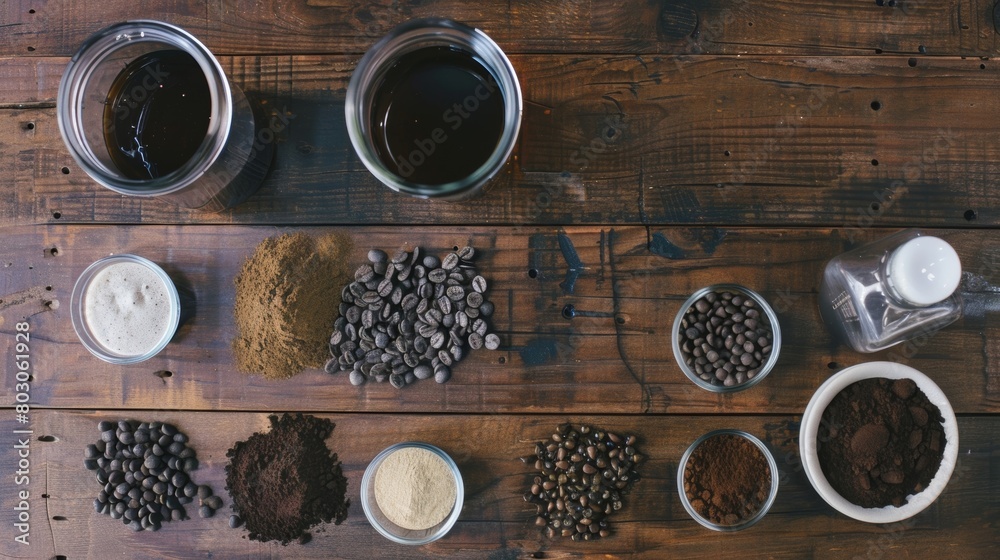 A set of instructions and a list of ingredients are laid out on a wooden table ready for someone to follow along and make their own batch of nonalcoholic stout. A set of instructions and a list of ingredients are laid out on a wooden table ready for someone to follow along and make their own batch of nonalcoholic stout.