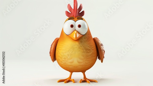 cartoon chicken on a white background