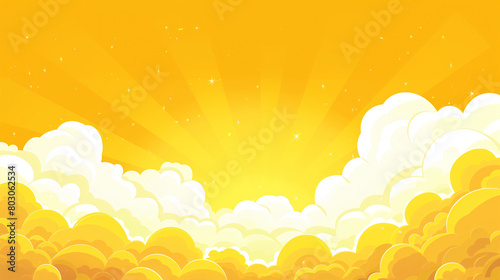 background with sun and clouds