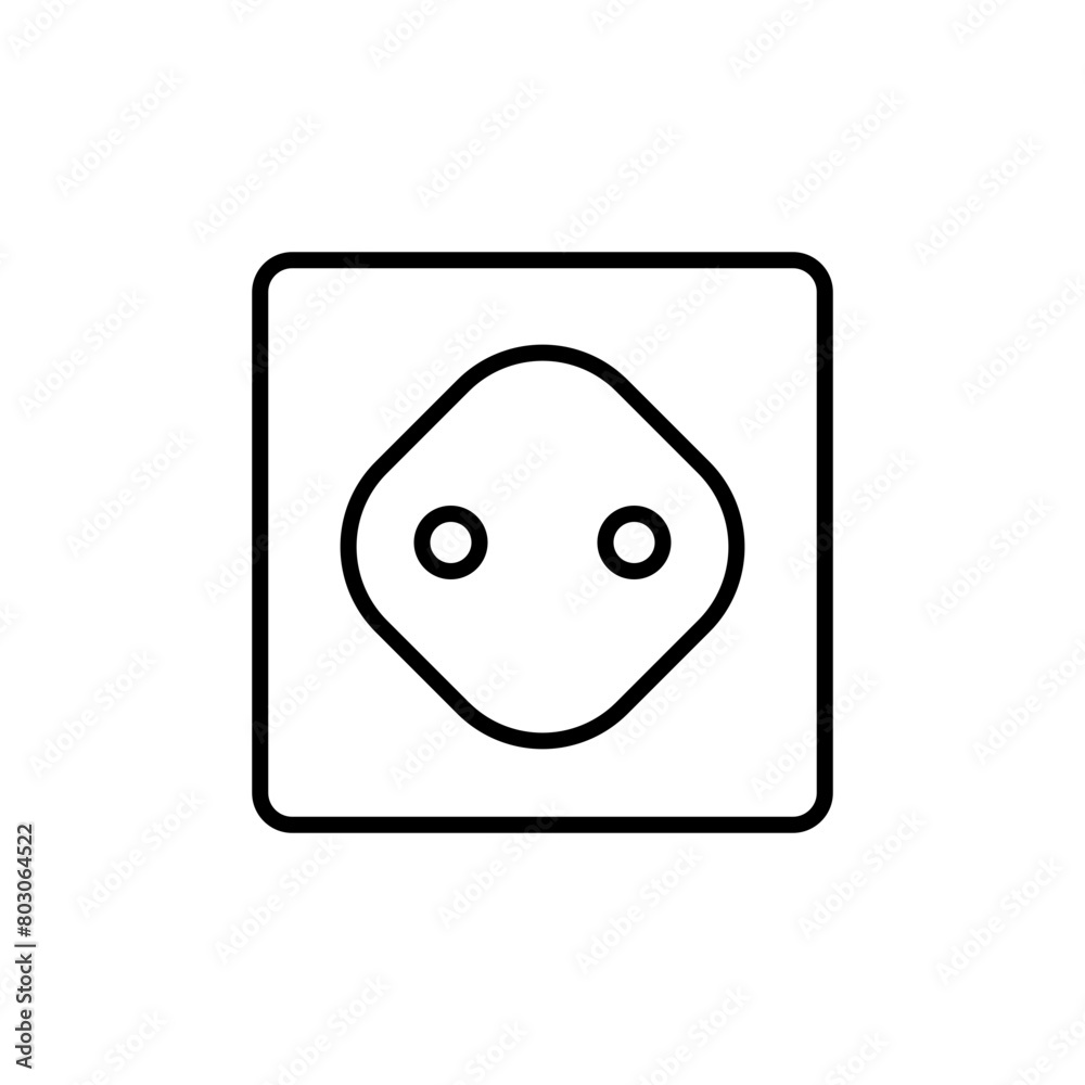 Plug socket outline icons, minimalist vector illustration ,simple transparent graphic element .Isolated on white background Plug socket outline icons, minimalist vector illustration ,simple transparent graphic element .Isolated on white background