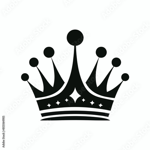 Crown silhouette vector illustration white background