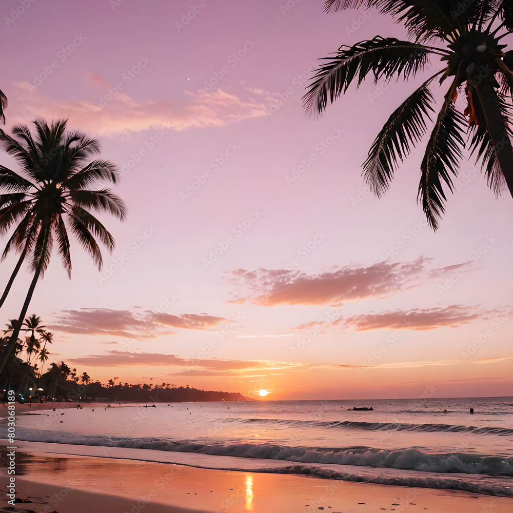 Fototapeta premium sunset at the beach