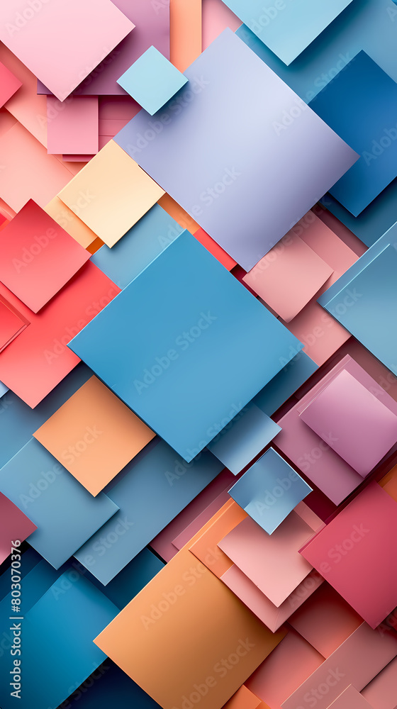 Colorful pastel geometric in a digital art pattern for web design or background Colorful pastel geometric in a digital art pattern for web design or background