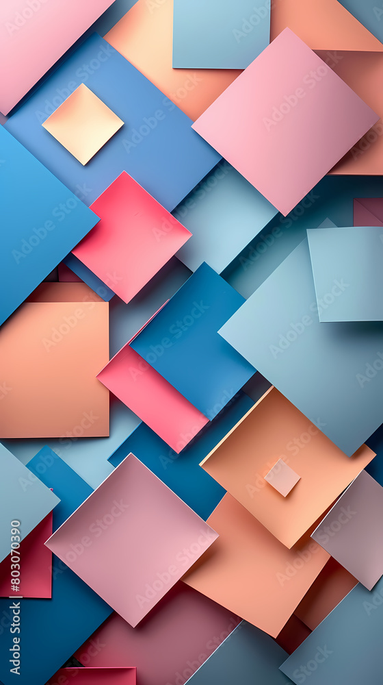 Colorful pastel geometric in a digital art pattern for web design or background Colorful pastel geometric in a digital art pattern for web design or background