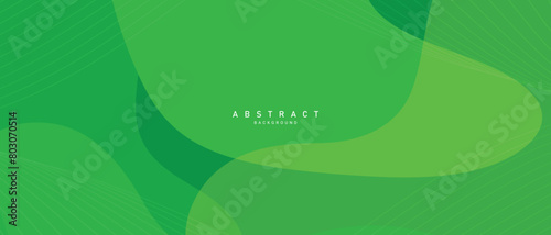 abstract geometric green background dynamic shapes vector illustration.